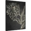 22" X 30" Golden Flower Folklore II By Asia Jensen Framed Canvas Wall Art Black - Amanti Art