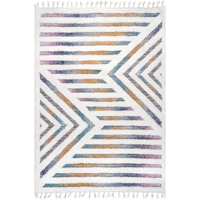 NuLOOM Bristol High-Low Geometric Tassel Area Rug 12 NuLOOM Bristol High-Low Geometric Tassel Area Rug - Image 10