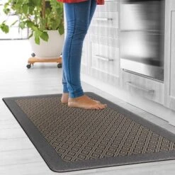 World Rug Gallery Geometric Textline Anti-Fatigue Standing Mat -Home Decoration Series GUEST 00cc2a77 8f64 4c1d a409 880f1081fa41