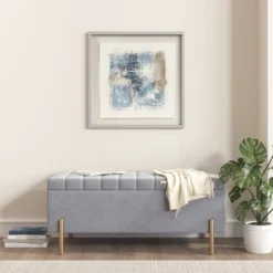 Ashlar Hand Painted Abstract Framed Glass And Matted Wall Art Blue - Madison Park -Home Decoration Series GUEST 020bba55 66e9 435e 857d 0122f60c795c
