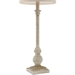 Regency Hill Loreno Traditional Buffet Table Lamps 24" High Set Of 2 Whitewashed Oatmeal Linen Drum Shade For Bedroom Living Nightstand Family Room -Home Decoration Series GUEST 02931542 61da 46bd 8fec af122770c906