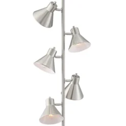 360 Lighting Modern Floor Lamp 5-Light Tree 70" Tall Brushed Nickel Metal Adjustable Heads For Living Room Reading Bedroom Office -Home Decoration Series GUEST 0591c4de b93d 4db9 8540 2a29708f9425