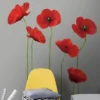 Poppies At Play Peel And Stick Giant Wall Decals Red - ROOMMATES -Home Decoration Series GUEST 05cc522a 7ba8 4b03 89bb 0437d4e49b81