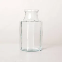 Octagonal Clear Glass Bottle Vase - Hearth & Hand™ With Magnolia -Home Decoration Series GUEST 062dfac6 21fe 469b ba13 04b139b463be
