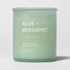 Glass Jar Aloe And Bergamot Candle Green - Threshold™ 12 Glass Jar Aloe And Bergamot Candle Green - Threshold™ -Home Decoration Series GUEST 073b9542 5bc7 4c27 b1bf 1bfff5fc259b
