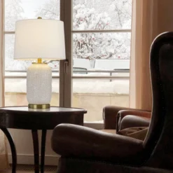 24" Ceramic Contemporary Table Lamp Ivory - Cal Lighting -Home Decoration Series GUEST 0761fc7f 3c02 4c5a bf78 68098ca11d26