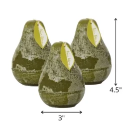 Moss Timber Pear Candles - Set Of 3 -Home Decoration Series GUEST 0a1ba2d7 c1ff 47c0 b313 95794e4e3813