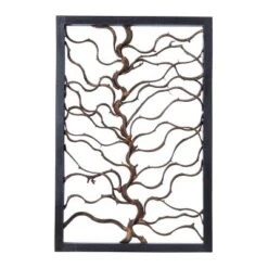 Wood Tree Branch Wall Decor With Black Frame Brown - Olivia & May -Home Decoration Series GUEST 0ae79985 6dfd 4440 87d2 c59e5e489109