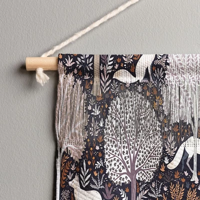 Avenie Countryside Forest Snow Fox Fiber Wall Hanging - Society6 4 Avenie Countryside Forest Snow Fox Fiber Wall Hanging - Society6 - Image 2