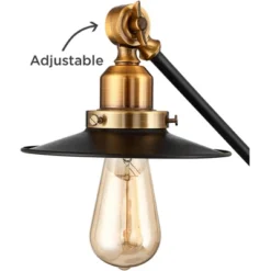 360 Lighting Taurus Industrial Rustic Desk Lamp 20" High Black Gold With USB Charging Port Adjustable For Bedroom Living Room Bedside Nightstand House -Home Decoration Series GUEST 0db70501 a9c4 4fdb a945 0df8fc7b4604