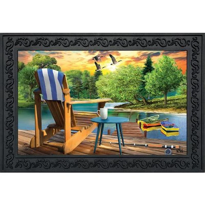 Lakeside Escape Summer Doormat Indoor Outdoor 30" X 18" Briarwood Lane 3 Lakeside Escape Summer Doormat Indoor Outdoor 30" X 18" Briarwood Lane