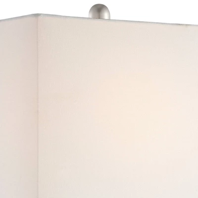 360 Lighting Connie Modern Table Lamps 25" High Set Of 2 White Faux Marble With USB Charging Ports Rectangular Shade For Living Room Office Desk House 8 360 Lighting Connie Modern Table Lamps 25" High Set Of 2 White Faux Marble With USB Charging Ports Rectangular Shade For Living Room Office Desk House - Image 6