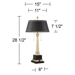Barnes And Ivy Georgetown Traditional Desk Lamp 28 1/2" Tall Warm Brass With USB Charging Port Black Shade For Bedroom Living Room Bedside Office Kids 17 Barnes And Ivy Georgetown Traditional Desk Lamp 28 1/2" Tall Warm Brass With USB Charging Port Black Shade For Bedroom Living Room Bedside Office Kids -Home Decoration Series GUEST 0e8d1681 eef5 49e0 b2c1 3acf0e649772