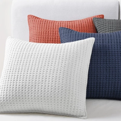 Mills Waffle Adobe Square Pillow - Levtex Home 6 Mills Waffle Adobe Square Pillow - Levtex Home - Image 4