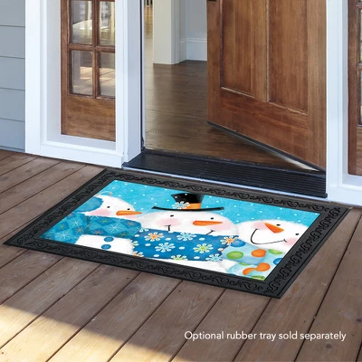 Snow Buds Winter Doormat Snowman Indoor / Outdoor 30" X 18" Briarwood Lane 4 Snow Buds Winter Doormat Snowman Indoor / Outdoor 30" X 18" Briarwood Lane - Image 2