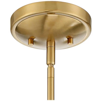 Possini Euro Design Orilla Brass Mini Pendant Light 11 3/4" Wide Mid Century Modern White Opal Glass Shade For Dining Room House Foyer Kitchen Island 5 Possini Euro Design Orilla Brass Mini Pendant Light 11 3/4" Wide Mid Century Modern White Opal Glass Shade For Dining Room House Foyer Kitchen Island - Image 3