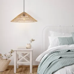 20.25" 1-Light Nova Farmhouse Coastal Rattan LED Pendant Brown - JONATHAN Y -Home Decoration Series GUEST 13fa8810 d694 4112 b3ca 59b4b9708c8e