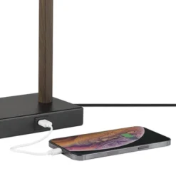 18" Nash Table Lamp With Faux Wood Arm Matte Black - Globe Electric -Home Decoration Series GUEST 14d02335 4129 4f5b b535 d033cc2abd33