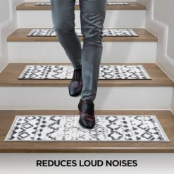 World Rug Gallery Distressed Bohemian Non-Slip Stair Treads -Home Decoration Series GUEST 14dff281 a63c 415b 857d aa3e625bfc07