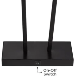 360 Lighting Cole Modern Table Lamps 27" Tall Set Of 2 Black Metal With USB Charging Ports White Rectangular Shade For Bedroom Living Room Bedside -Home Decoration Series GUEST 15e47c19 2a29 4ee3 bb21 fee3a809119c