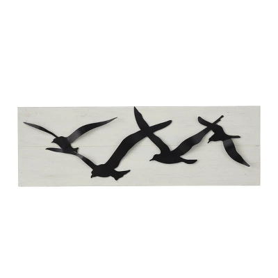 Metal Bird Wall Decor Black - Olivia & May 6 Metal Bird Wall Decor Black - Olivia & May - Image 4