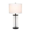 Entrapped Glass Table Lamp With Fabric Shade Black - Lalia Home -Home Decoration Series GUEST 16f82ec8 736b 4812 9a24 bd74fed9163d