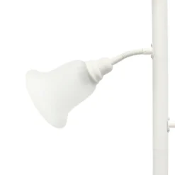 Torchiere Floor Lamp With 2 Reading Lights And Scalloped Glass Shades White - Lalia Home -Home Decoration Series GUEST 1801e8e7 d0c7 4feb 890c 72d94793a5bf