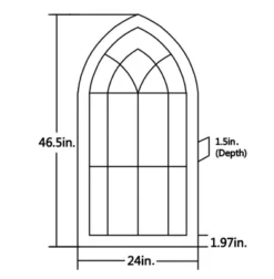 LuxenHome Rustic Wood And Black Metal Arched Window Wall Decor 13 LuxenHome Rustic Wood And Black Metal Arched Window Wall Decor -Home Decoration Series GUEST 1993fb61 a0ea 4e51 a5ce 20a315b4020d
