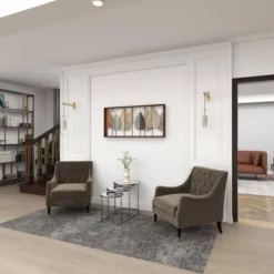 Metal Leaf Varying Texture Wall Decor With Wood Frame Brown - Olivia & May -Home Decoration Series GUEST 1acdff8b 0d19 4f93 822a acdf9ffd0791