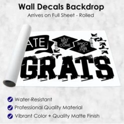 Big Dot Of Happiness Black And White Graduation Party Photo Backdrop - Wall Decals -Home Decoration Series GUEST 1c96ed63 de5d 4b59 8f05 579017f1877c