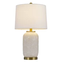 24" Ceramic Contemporary Table Lamp Ivory - Cal Lighting