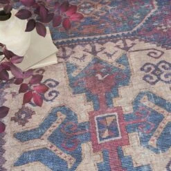 Nicole Curtis Machine Washable Bordered Southwestern Indoor Rug -Home Decoration Series GUEST 1f792e2d 01a3 47c3 b626 1fbe915c0fbd