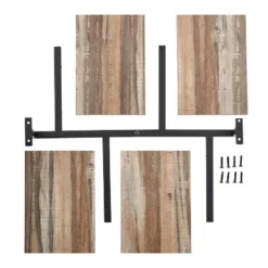 4-Tier Sienna Vertical Wall Shelf Unit Black/Rustic - Danya B. 13 4-Tier Sienna Vertical Wall Shelf Unit Black/Rustic - Danya B. -Home Decoration Series GUEST 21d964e0 3a30 4ec8 b4b3 f6a2471d556e