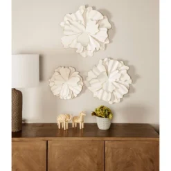 Modern Ornamental Wall Decor Set Of 3 White - Olivia & May -Home Decoration Series GUEST 22655daa c995 4e68 8028 1db278bac6c1