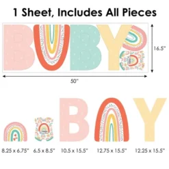 Big Dot Of Happiness Hello Rainbow - Peel And Stick Boho Baby Shower Standard Banner Wall Decals - Baby -Home Decoration Series GUEST 22b04766 b1f1 4807 9157 d423b2a6c418