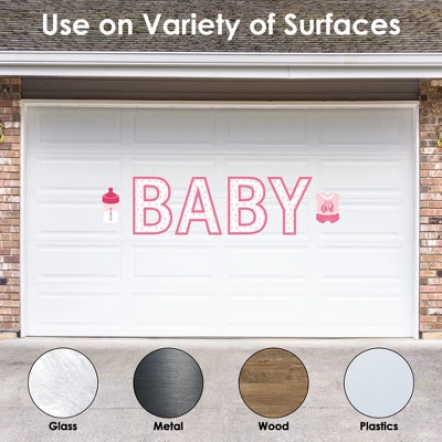 Big Dot Of Happiness It's A Girl - Peel And Stick Pink Baby Shower Standard Banner Wall Decals - Baby 4 Big Dot Of Happiness It's A Girl - Peel And Stick Pink Baby Shower Standard Banner Wall Decals - Baby - Image 2