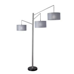 91" Wellington Arc Lamp Silver - Adesso -Home Decoration Series GUEST 24083446 b870 4f4a a299 7c98c03c1224