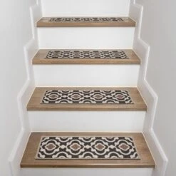 World Rug Gallery Trellis Non-Slip Stair Treads -Home Decoration Series GUEST 24177bc2 6068 4d26 a00c 7a8dc6bd054c