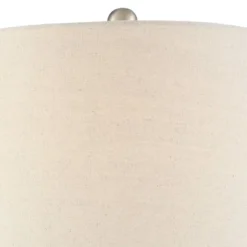 360 Lighting Albert Modern Table Lamp 24 3/4" High Mercury Glass Gourd Oatmeal Drum Shade For Bedroom Living Room Bedside Nightstand Office Kids House -Home Decoration Series GUEST 255663f9 21d4 4635 a581 5dc910b4633b