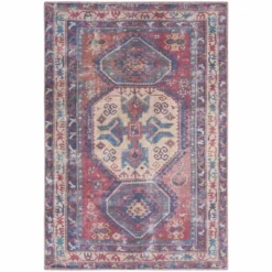 Nicole Curtis Machine Washable Bordered Southwestern Indoor Rug -Home Decoration Series GUEST 26d77a02 4303 4dcd 89a4 51f5c7fab0dc