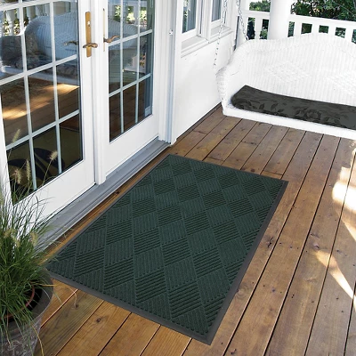 Dark Green Solid Doormat - (2'x3') - HomeTrax 3 Dark Green Solid Doormat - (2'x3') - HomeTrax