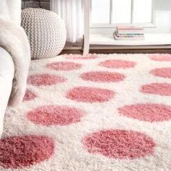 NuLOOM Alexa Polka Dot Shag Area Rug -Home Decoration Series GUEST 2923f5b1 7d25 4635 92c3 75eab6203fae