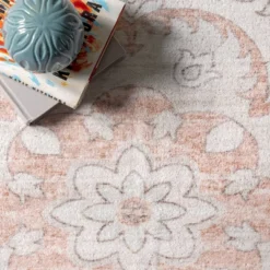 NuLOOM Tracie Machine Washable Floral Medallion Area Rug -Home Decoration Series GUEST 296d4a00 8a8f 4cf6 ae52 043571e002bf