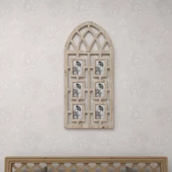 Wood 6 Slot Wall Photo Frame With Window Arch Shape Light Brown - Olivia & May 27 Wood 6 Slot Wall Photo Frame With Window Arch Shape Light Brown - Olivia & May -Home Decoration Series GUEST 2a564809 ad27 4668 a849 408188ae68bd