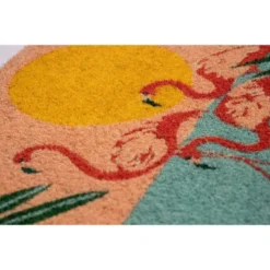 Entryways 1'4" X 2'4" Flamingo Lagoon Indoor/Outdoor Coir Doormat -Home Decoration Series GUEST 2d94b3df a2ba 4b6c b769 eaa43f2a4b36