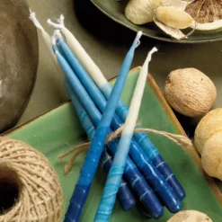 Rite Lite 45ct Premium Hand Dipped Hanukkah Candles 5" - Blue/White