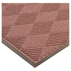 3'x5' Solid Diamond Doormat Burgundy - HomeTrax -Home Decoration Series GUEST 2e614497 726c 495d a83d aa5a408ce894