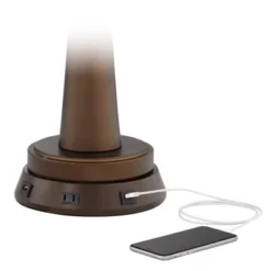Regency Hill Modern Table Lamp With USB And AC Power Outlet Workstation Charging Base 25" High Hammered Bronze Empire Shade For Living Room Desk 10 Regency Hill Modern Table Lamp With USB And AC Power Outlet Workstation Charging Base 25" High Hammered Bronze Empire Shade For Living Room Desk -Home Decoration Series GUEST 2e78bcb4 3fc6 4e8c b698 9bf62e07f53d