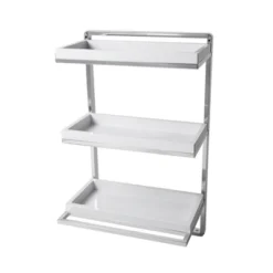 10.5" X 16" 3 Tier Wall Shelving Unit With Towel Rack And Trays Chrome/White - Danya B. 9 10.5" X 16" 3 Tier Wall Shelving Unit With Towel Rack And Trays Chrome/White - Danya B. -Home Decoration Series GUEST 2eb5ca16 9cc3 4227 933d 2778b11debe0