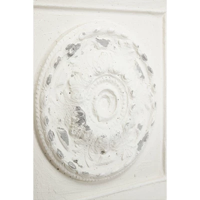 Vintage Fiberglass Floral Wall Decor Set Of 4 White - Olivia & May 9 Vintage Fiberglass Floral Wall Decor Set Of 4 White - Olivia & May - Image 7